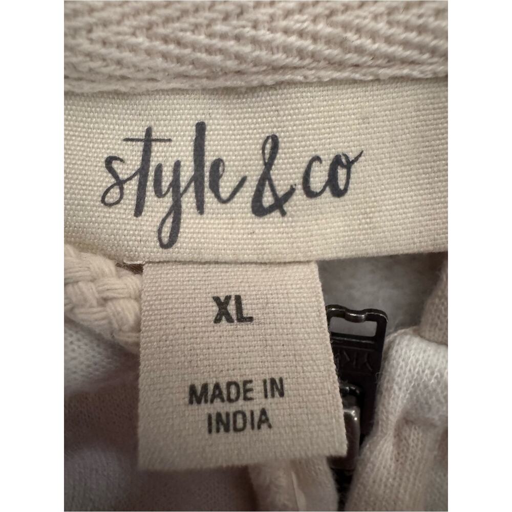 Style & Co Women's Sand Camo Full Zip Hoodie - Size XL
 b15 - Picture 2 of 4